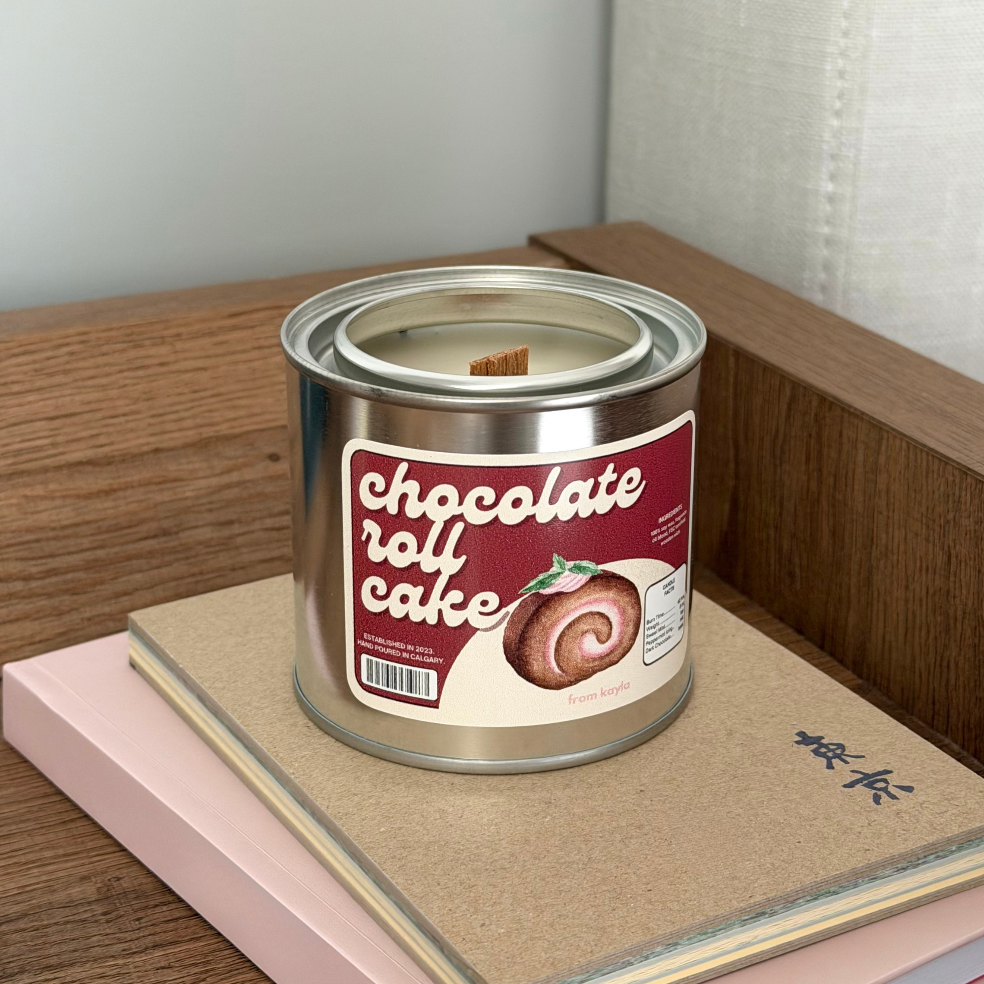 Chocolate Roll Cake Candle