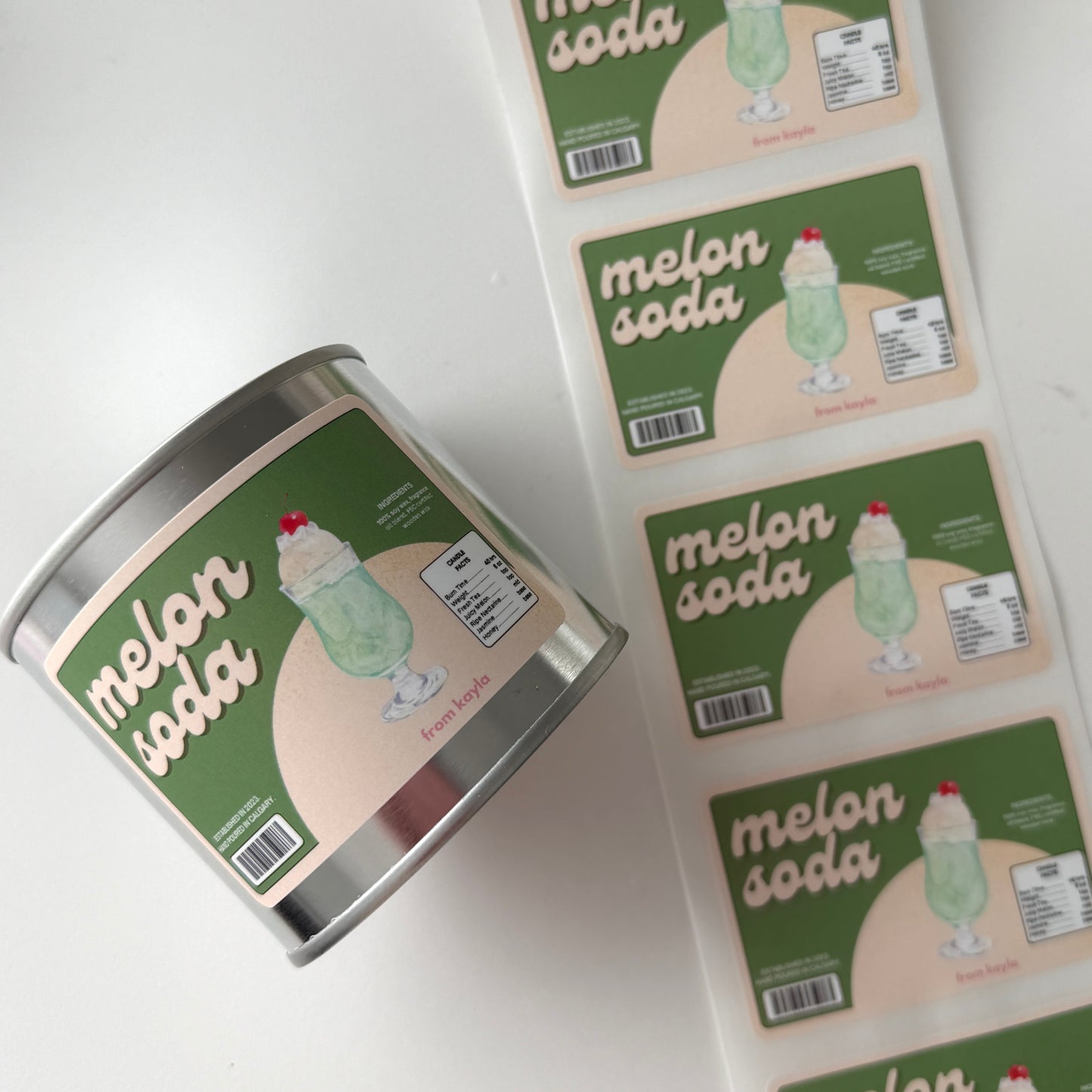 Mini Melon Soda Candle